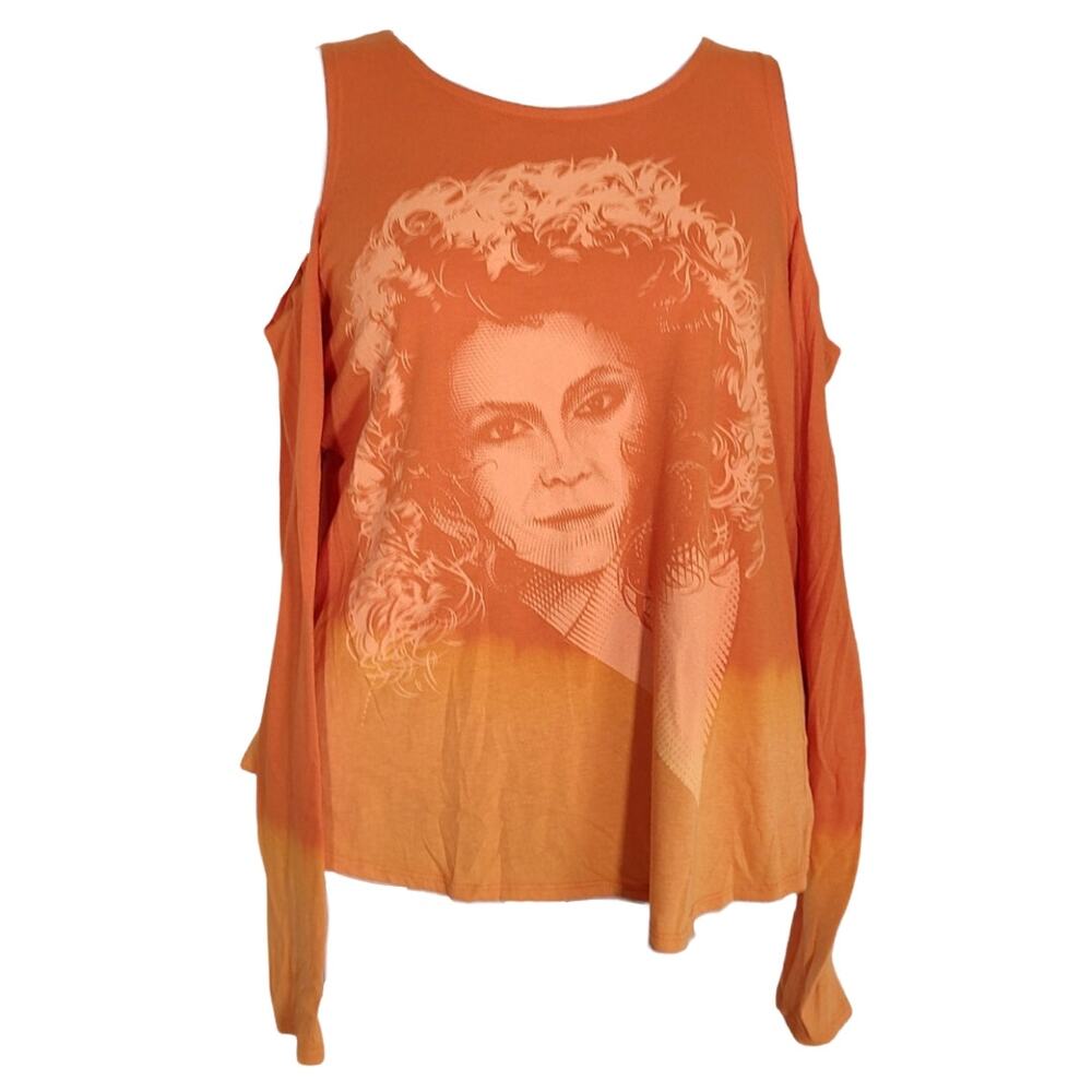 Ghostbusters Loot crate Sigourney weaver orange cold shoulder top size large